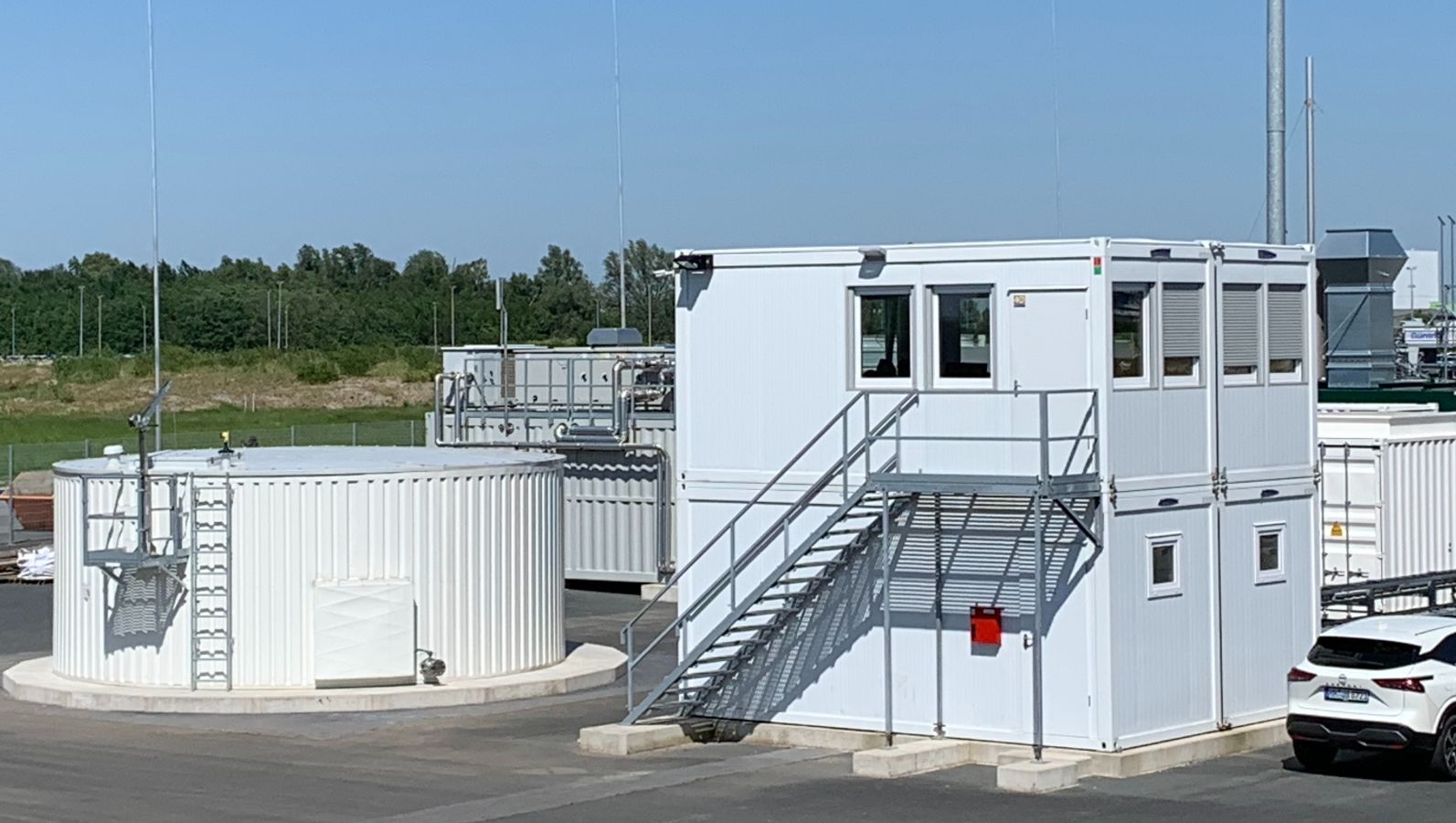 Die Test-Anlage zur Meerwasser-Entsalzung in einem Versuchslabor von Fraunhofer IWES.